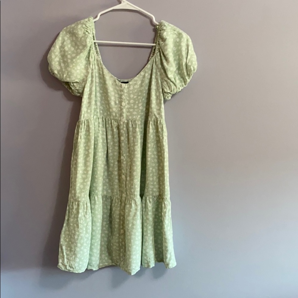 ✨ Mint Green Puff Sleeve Dress ✨